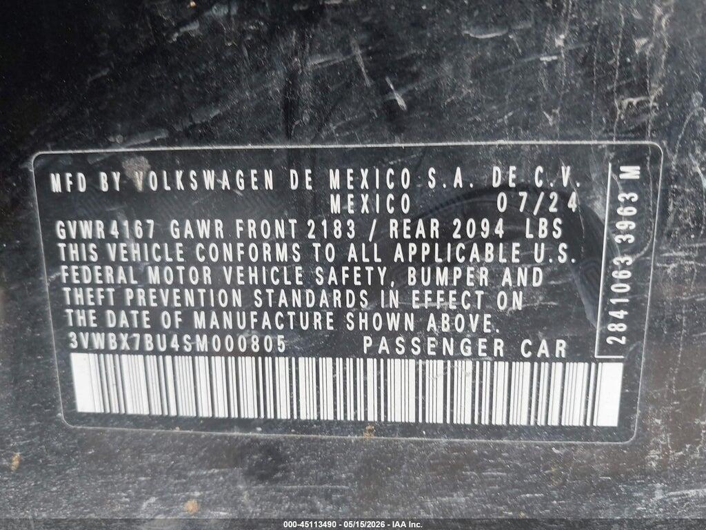 3VWBX7BU4SM000805 2025 VOLKSWAGEN JETTA photo no. 9