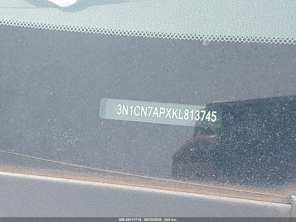 3N1CN7APXKL813745 2019 NISSAN VERSA photo no. 9