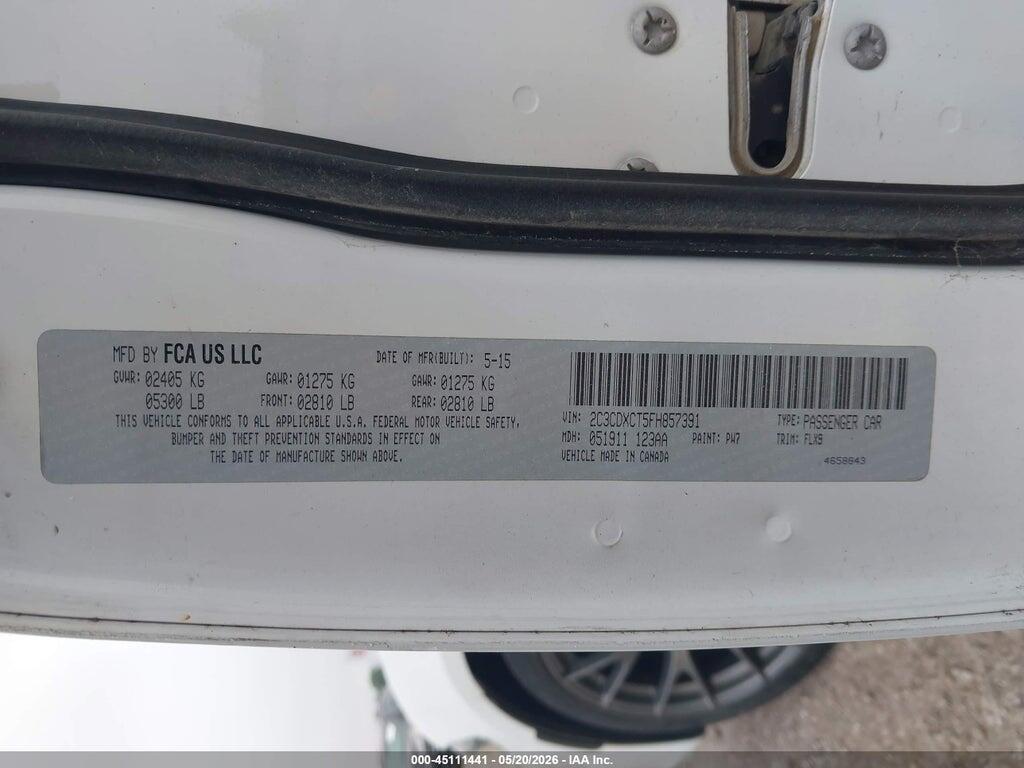 2C3CDXCT5FH857391 2015 DODGE CHARGER photo no. 9
