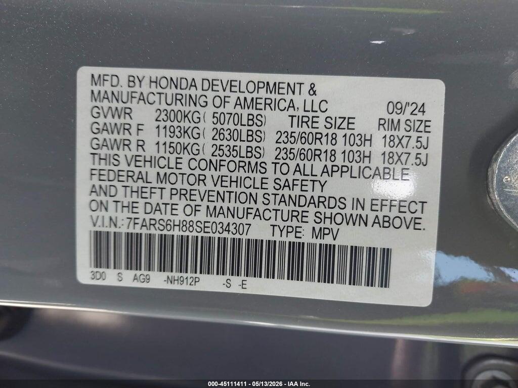 7FARS6H88SE034307 2025 HONDA CR-V HYBRID photo no. 9