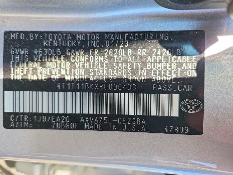 2023 TOYOTA CAMRY SE — Фото 12 из 12