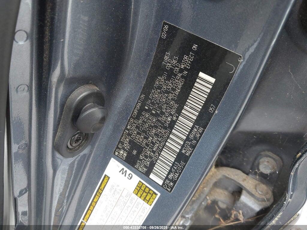 JTEDP21A960109691 2006 TOYOTA HIGHLANDER photo no. 9