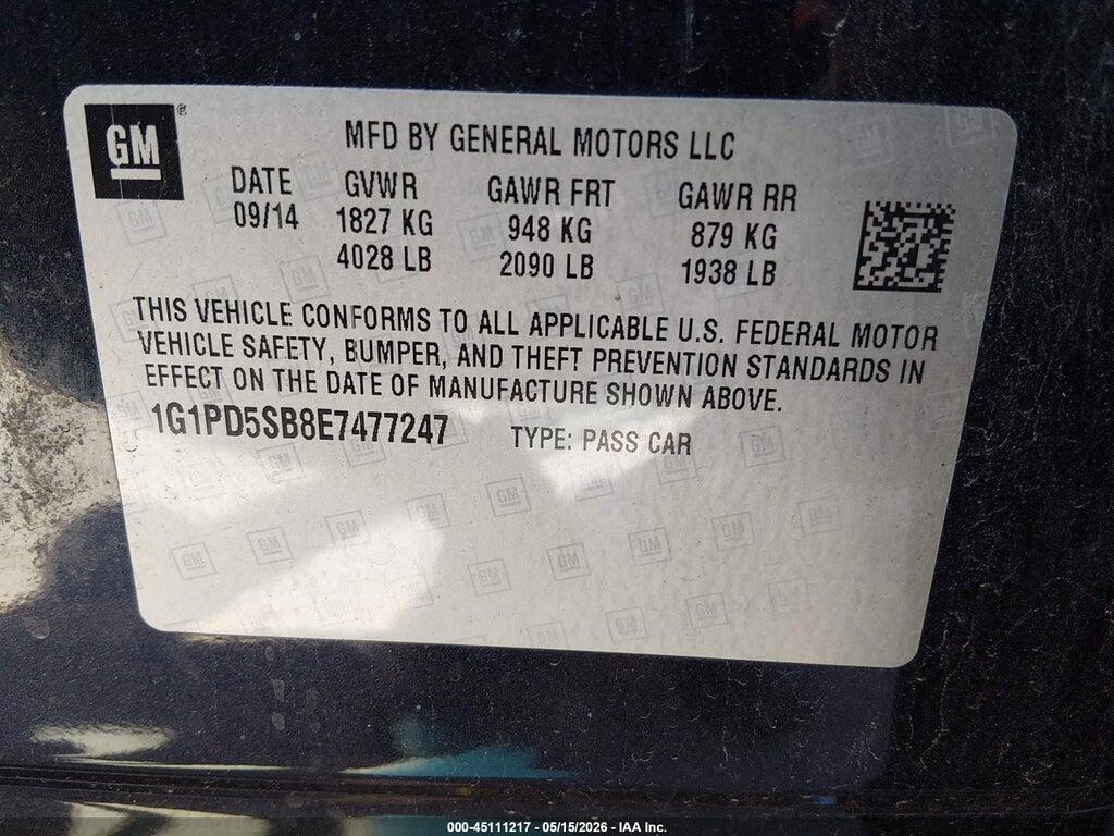 1G1PD5SB8E7477247 2014 CHEVROLET CRUZE photo no. 9