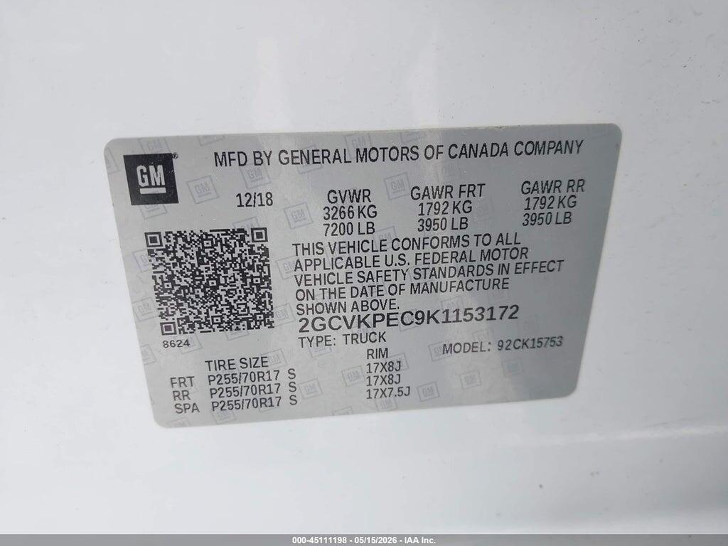 2GCVKPEC9K1153172 2019 CHEVROLET SILVERADO 1500 LD photo no. 9