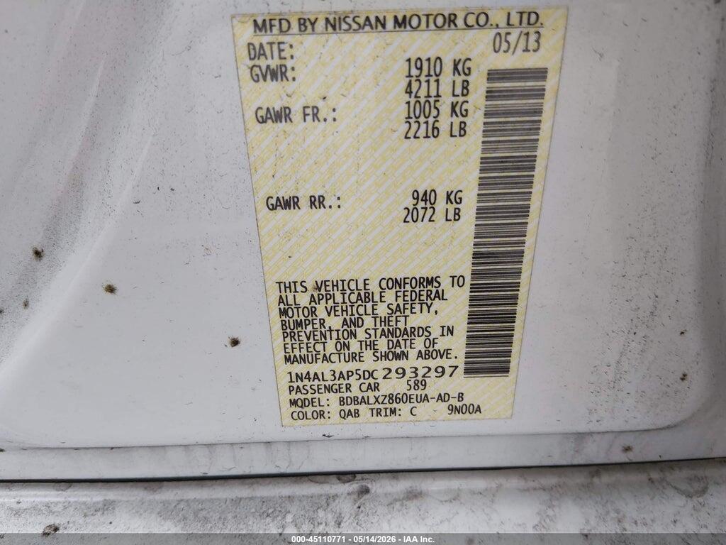 1N4AL3AP5DC293297 2013 NISSAN ALTIMA photo no. 9