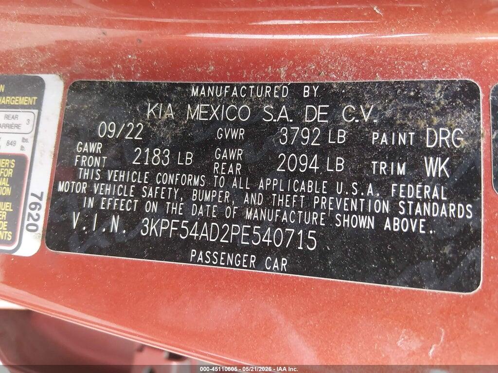 3KPF54AD2PE540715 2023 KIA FORTE photo no. 9