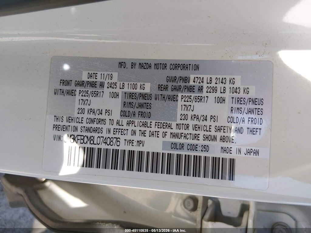 JM3KFBCM8L0740876 2020 MAZDA CX-5 photo no. 9