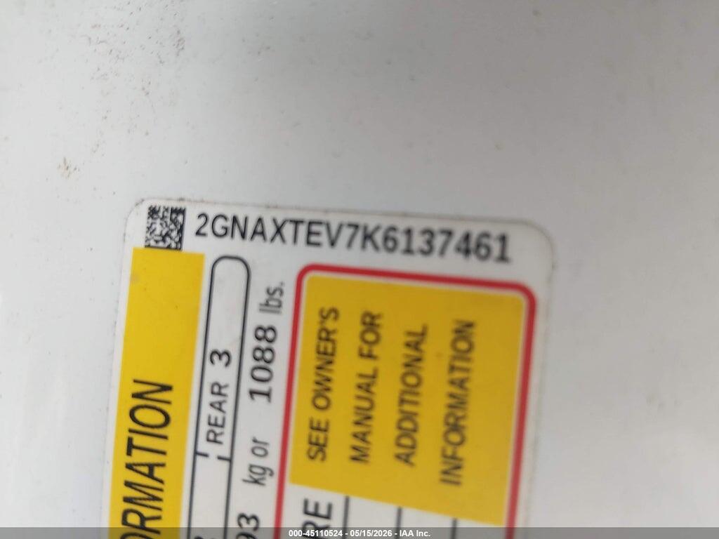 2GNAXTEV7K6137461 2019 CHEVROLET EQUINOX photo no. 12