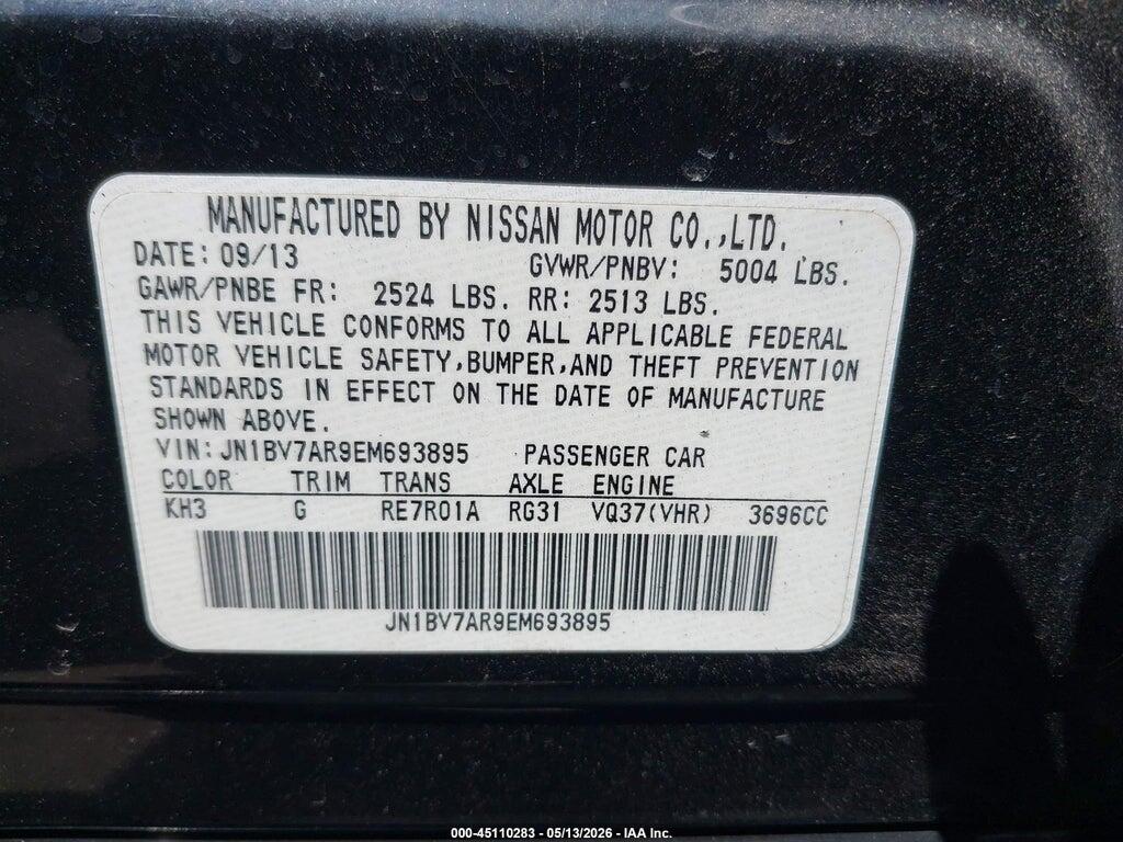 JN1BV7AR9EM693895 2014 INFINITI Q50 photo no. 9