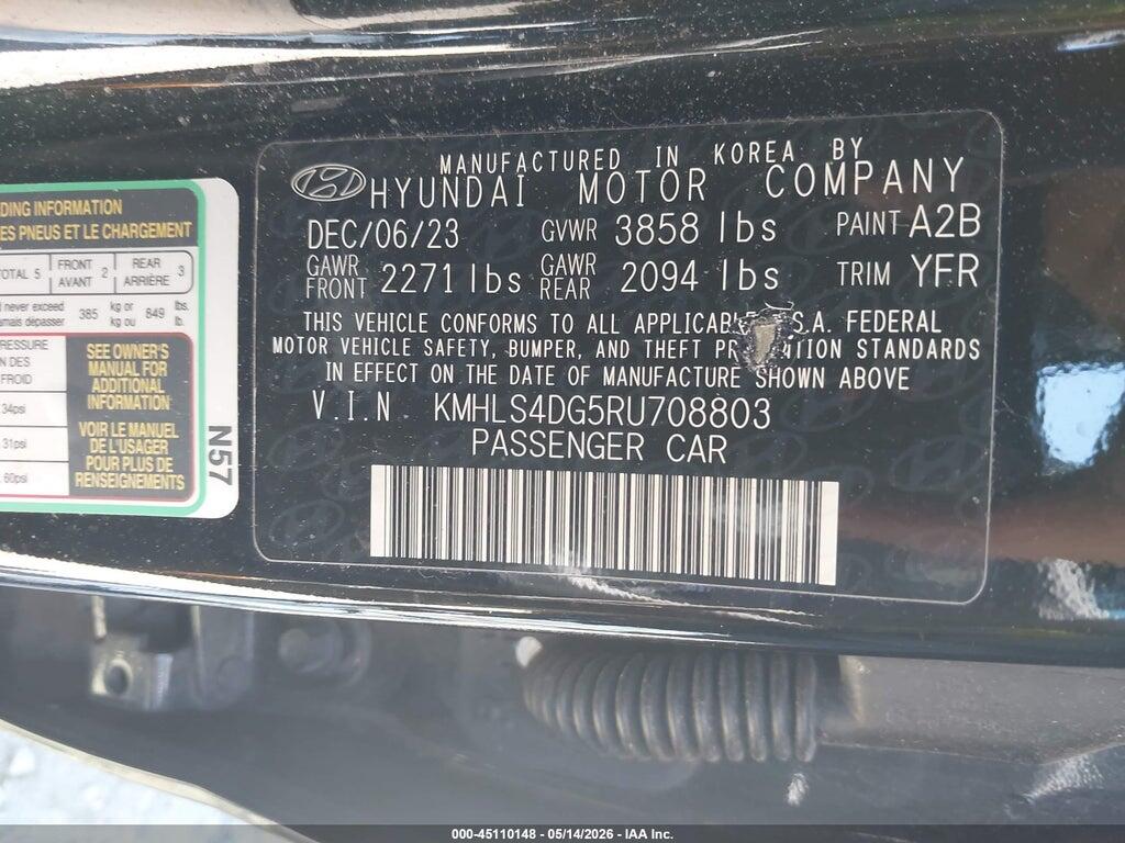 KMHLS4DG5RU708803 2024 HYUNDAI ELANTRA photo no. 9