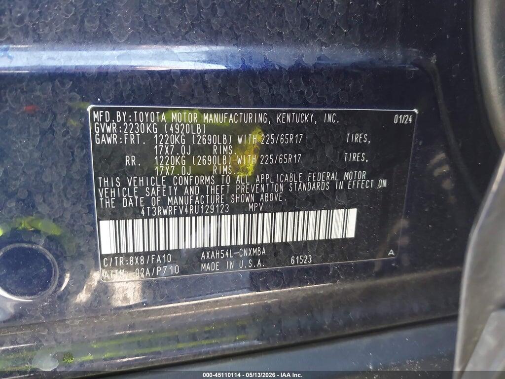 4T3RWRFV4RU129123 2024 TOYOTA RAV4 HYBRID photo no. 9