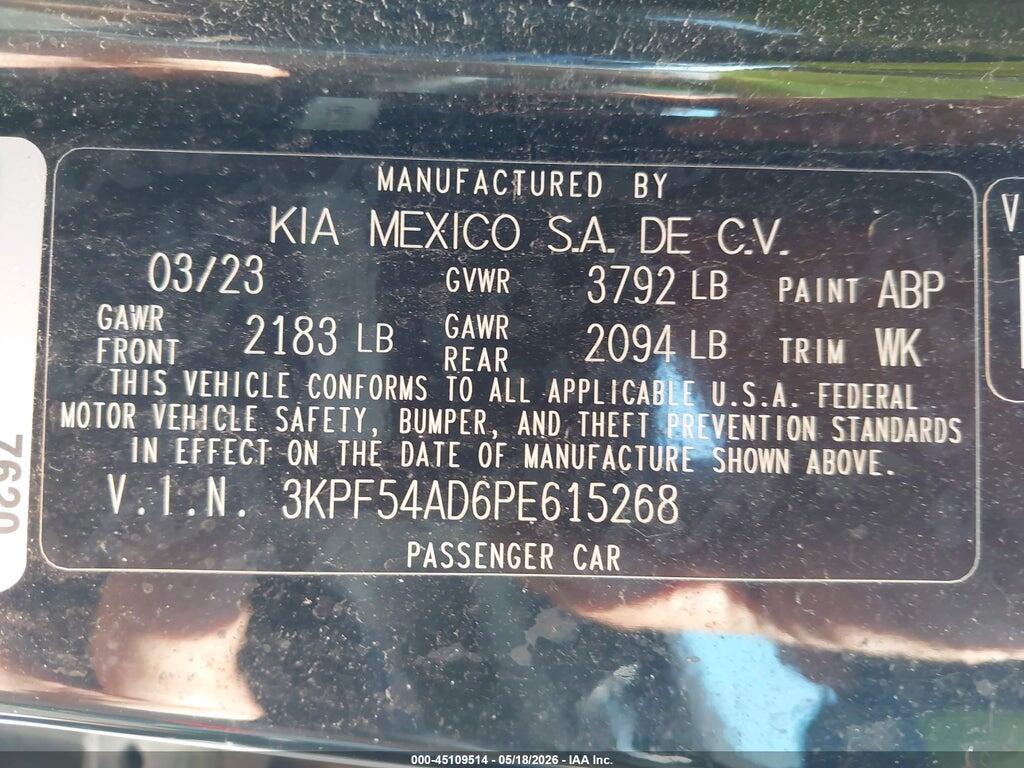 3KPF54AD6PE615268 2023 KIA FORTE photo no. 9