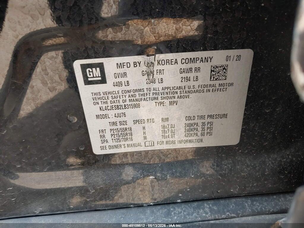 KL4CJESB2LB315908 2020 BUICK ENCORE photo no. 9