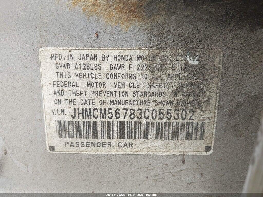 JHMCM56783C055302 2003 HONDA ACCORD photo no. 9