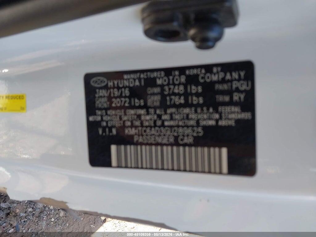 KMHTC6AD3GU289625 2016 HYUNDAI VELOSTER photo no. 9