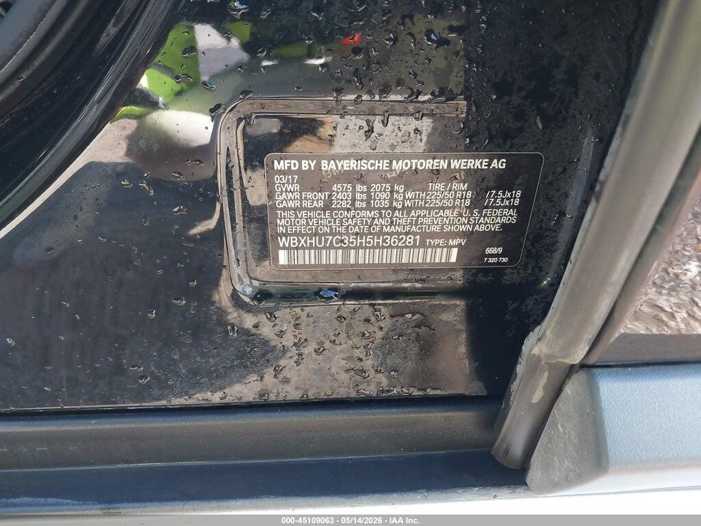 WBXHU7C35H5H36281 2017 BMW X1 photo no. 9