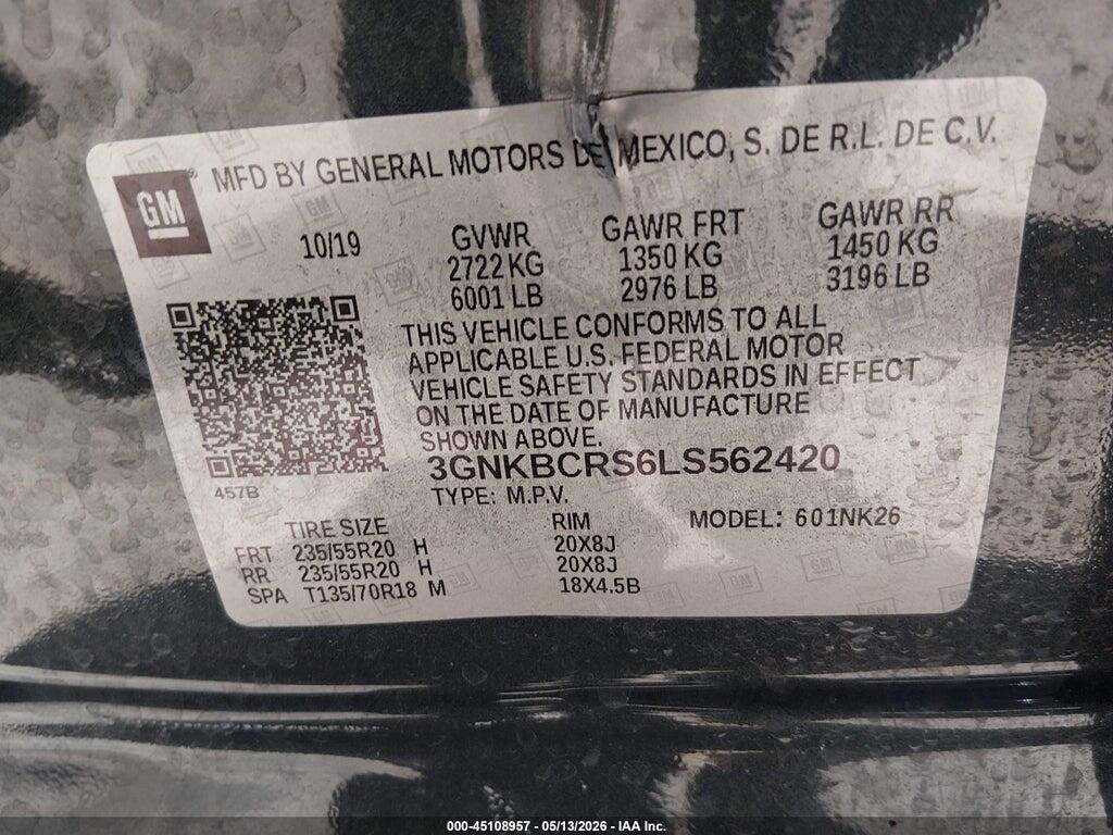 3GNKBCRS6LS562420 2020 CHEVROLET BLAZER photo no. 9