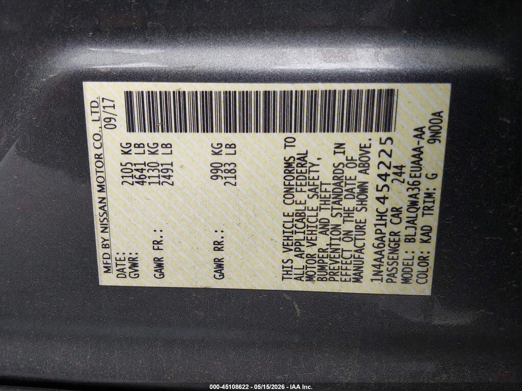 1N4AA6AP1HC454225 2017 NISSAN MAXIMA photo no. 9