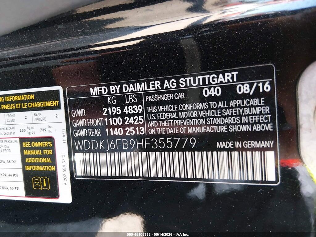 WDDKJ6FB9HF355779 2017 MERCEDES-BENZ E 400 photo no. 9