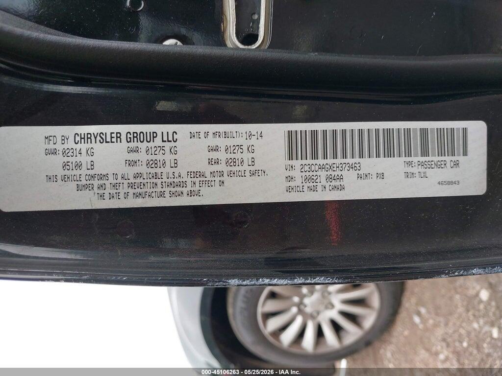 2C3CCAAGXEH373463 2014 CHRYSLER 300 photo no. 9