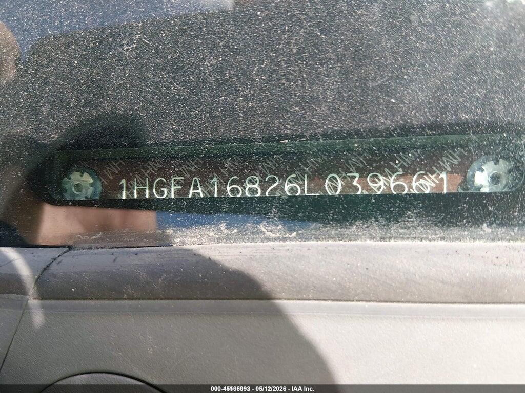 1HGFA16826L039661 2006 HONDA CIVIC photo no. 9
