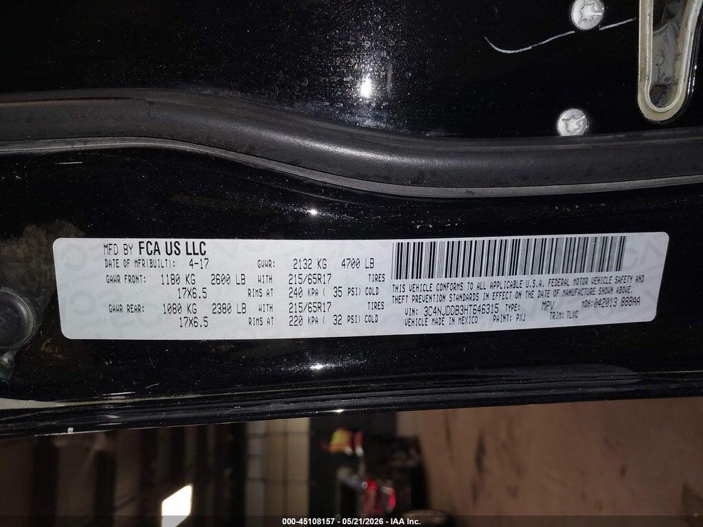 3C4NJDDB3HT646315 2017 JEEP NEW COMPASS photo no. 9