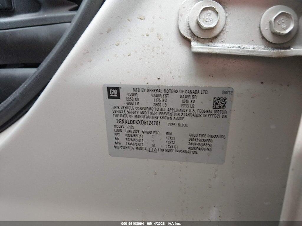2GNALDEKXD6124701 2013 CHEVROLET EQUINOX photo no. 9