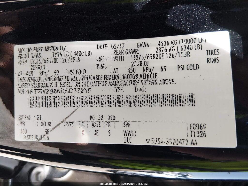 1FT7W2B66HED77215 2017 FORD F-250 photo no. 9