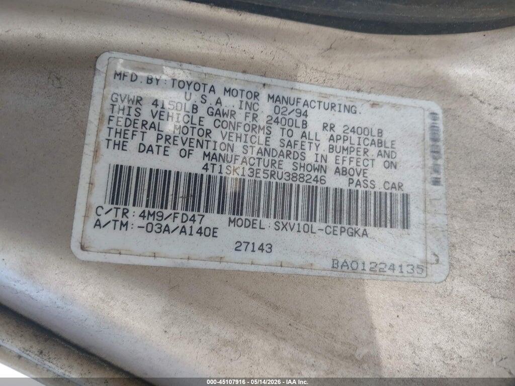 4T1SK13E5RU388246 1994 TOYOTA CAMRY photo no. 9