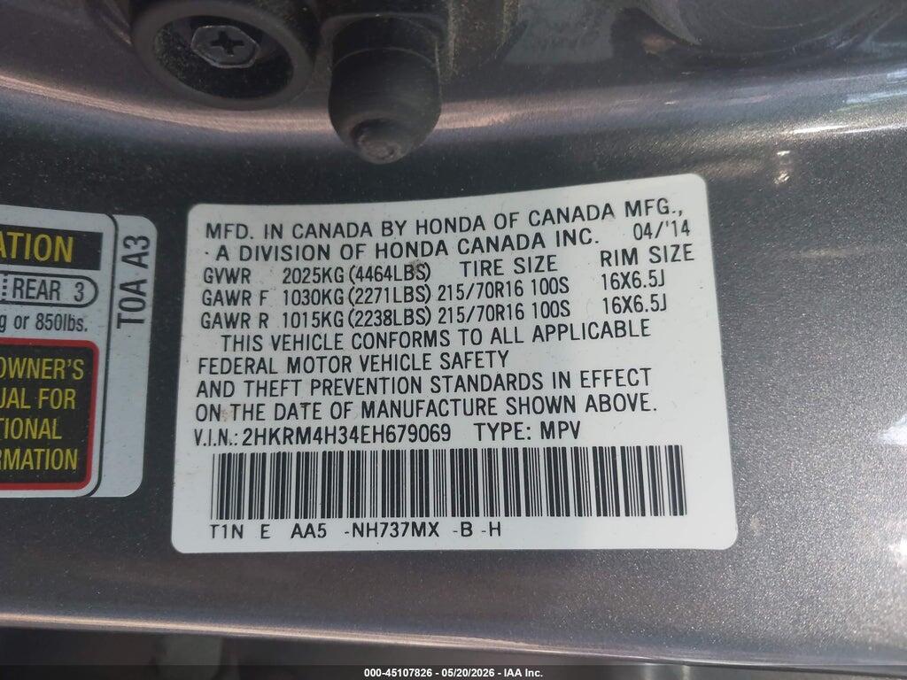 2HKRM4H34EH679069 2014 HONDA CR-V photo no. 9