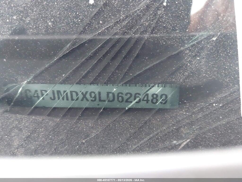1C4PJMDX9LD626489 2020 JEEP CHEROKEE photo no. 9