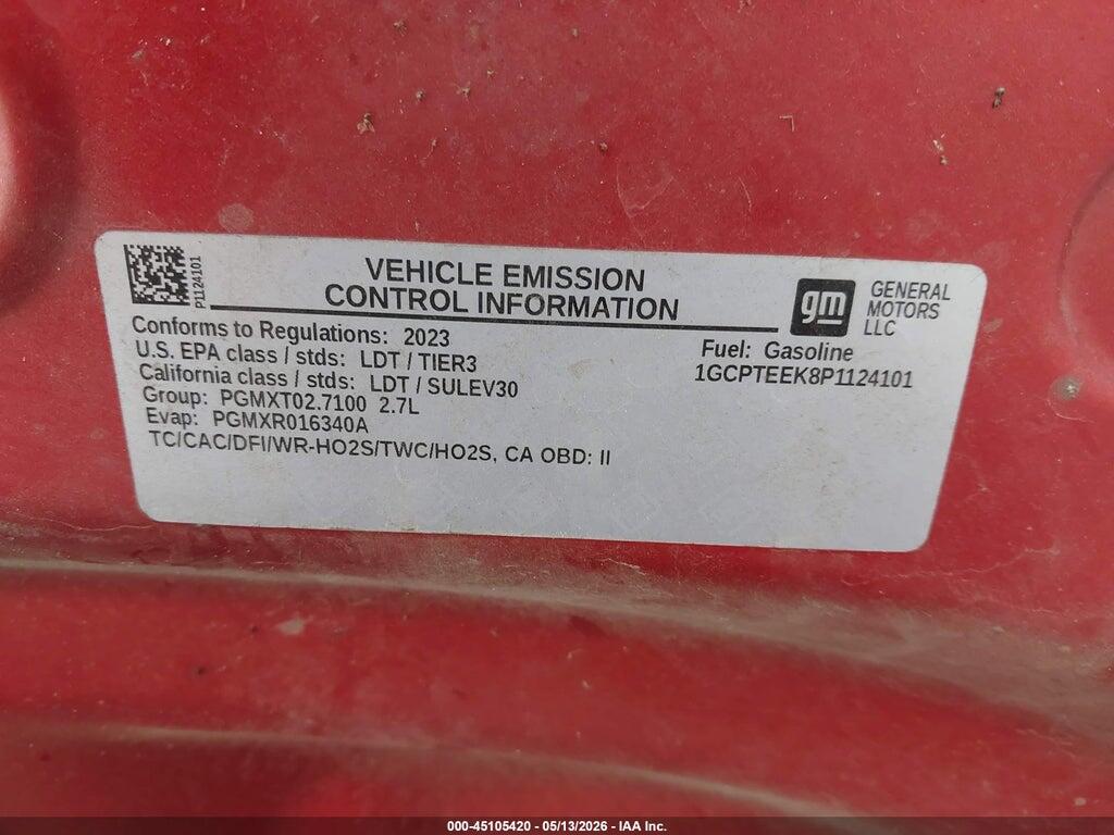 1GCPTEEK8P1124101 2023 CHEVROLET COLORADO photo no. 9