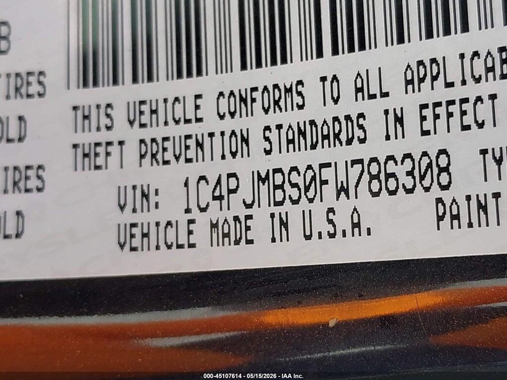 1C4PJMBS0FW786308 2015 JEEP CHEROKEE photo no. 9