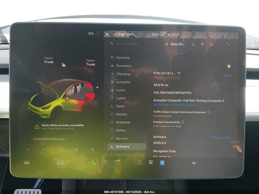 7SAYGDEF2NF521753 2022 TESLA MODEL Y photo no. 7