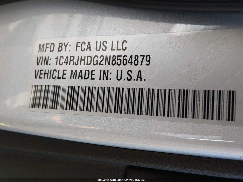 1C4RJHDG2N8564879 2022 JEEP GRAND CHEROKEE photo no. 9