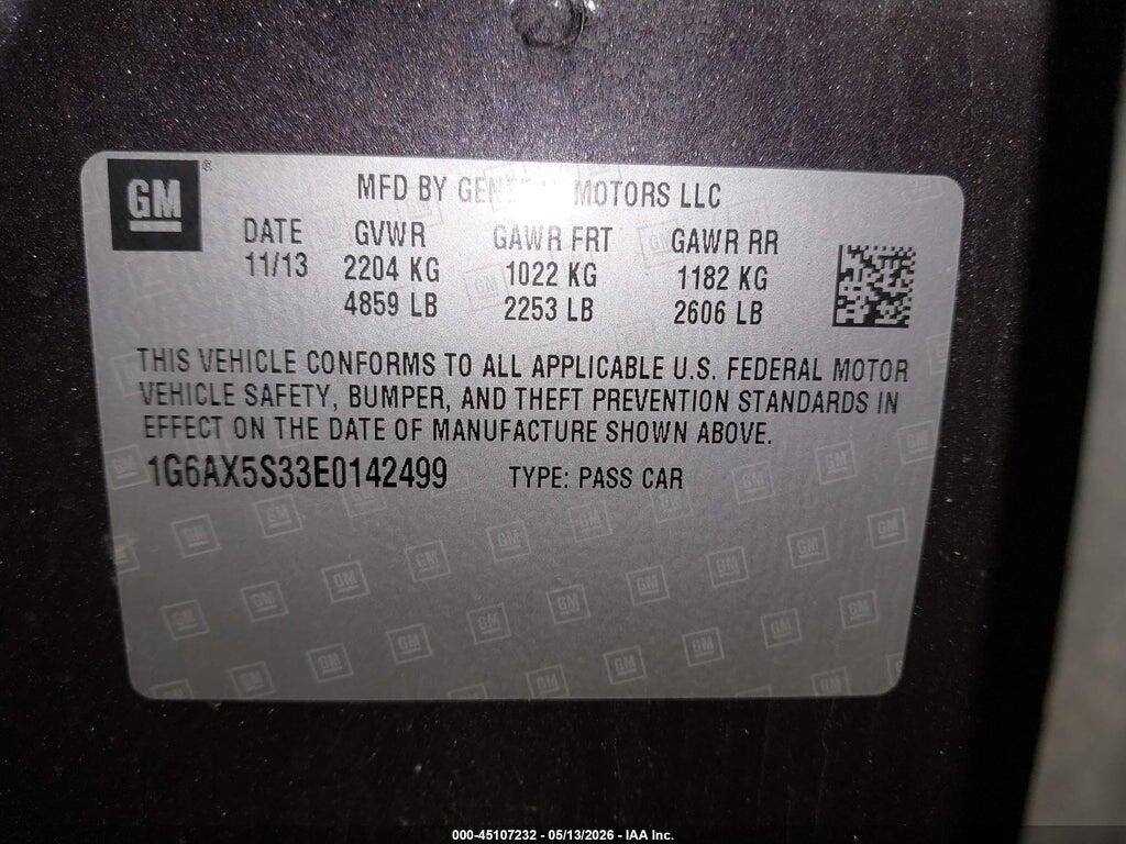 1G6AX5S33E0142499 2014 CADILLAC CTS photo no. 9