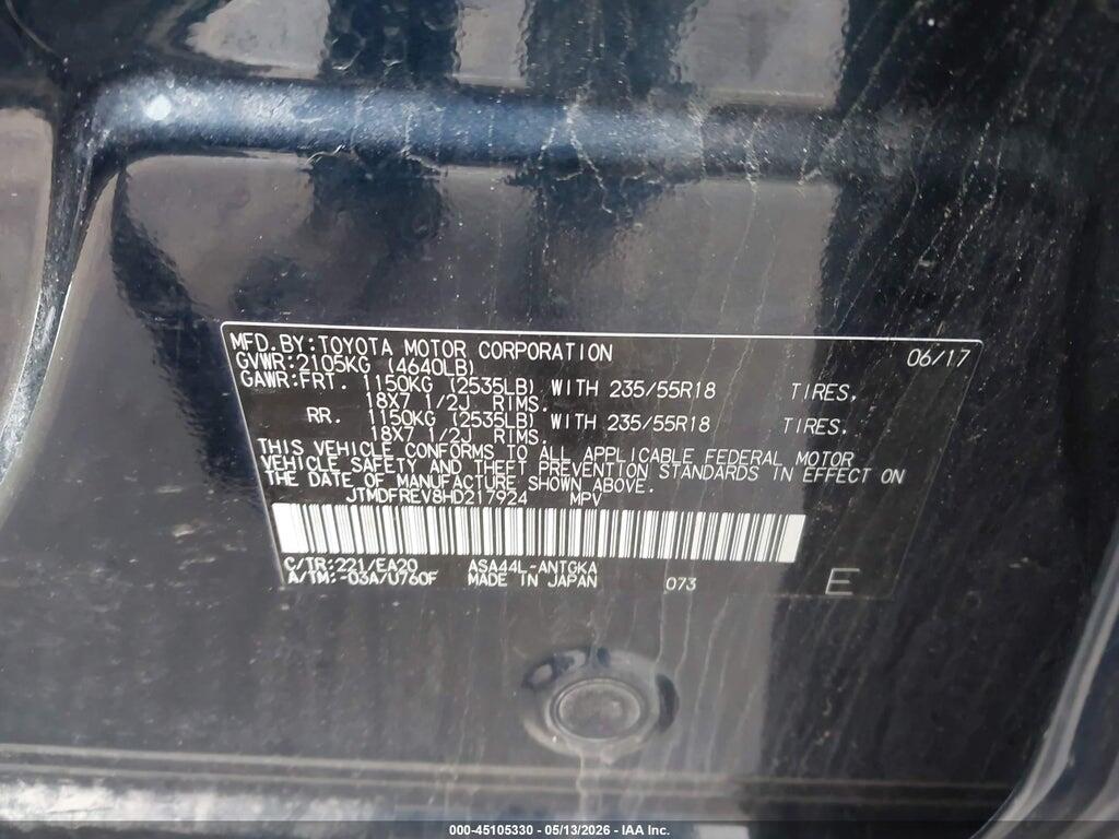 JTMDFREV8HD217924 2017 TOYOTA RAV4 photo no. 9