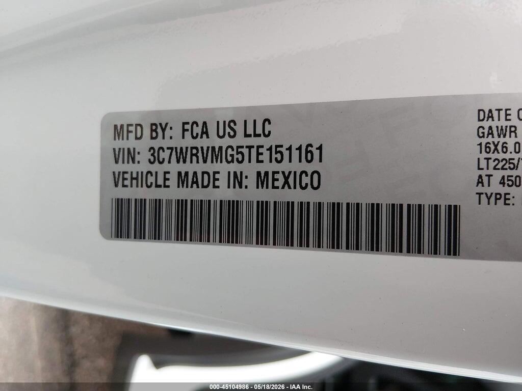 3C7WRVMG5TE151161 2026 RAM PROMASTER 3500 CUTAWAY photo no. 8