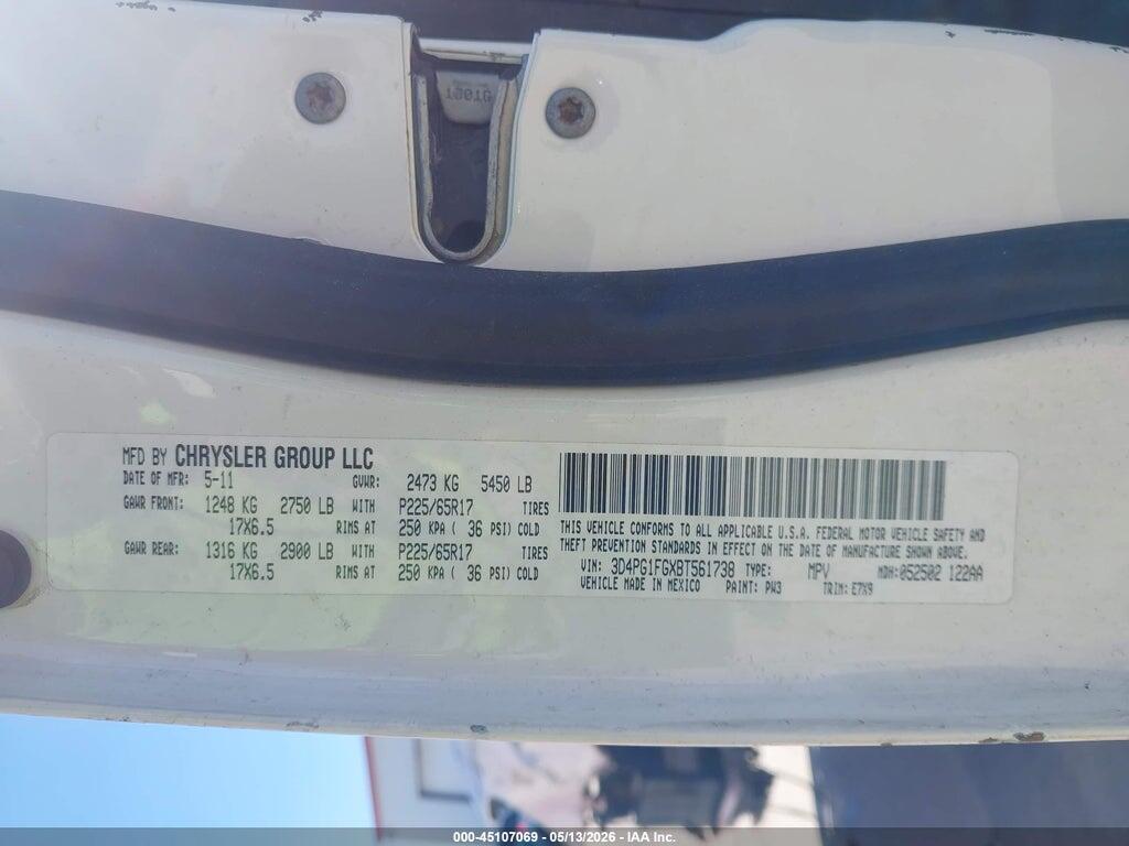 3D4PG1FGXBT561738 2011 DODGE JOURNEY photo no. 9