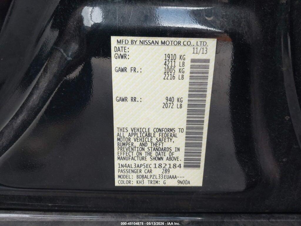 1N4AL3AP5EC182184 2014 NISSAN ALTIMA photo no. 9