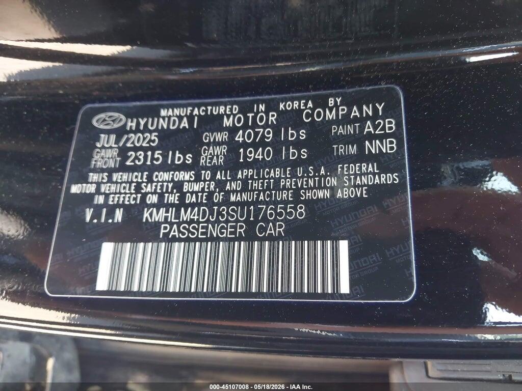 KMHLM4DJ3SU176558 2025 HYUNDAI ELANTRA HYBRID photo no. 9