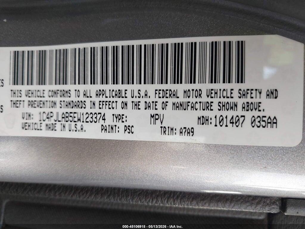 1C4PJLAB5EW123374 2014 JEEP CHEROKEE photo no. 9