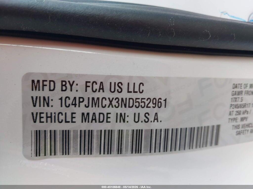 1C4PJMCX3ND552961 2022 JEEP CHEROKEE photo no. 9