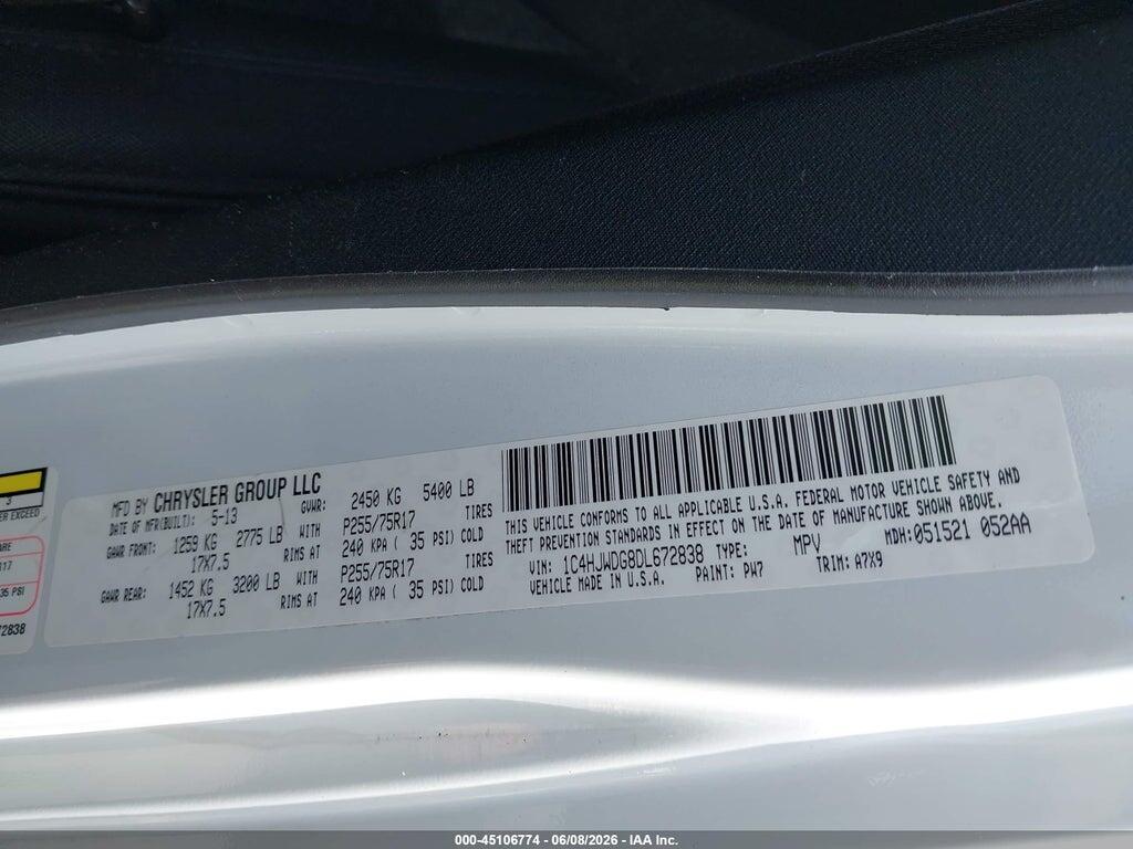 1C4HJWDG8DL672838 2013 JEEP WRANGLER UNLIMITED photo no. 9