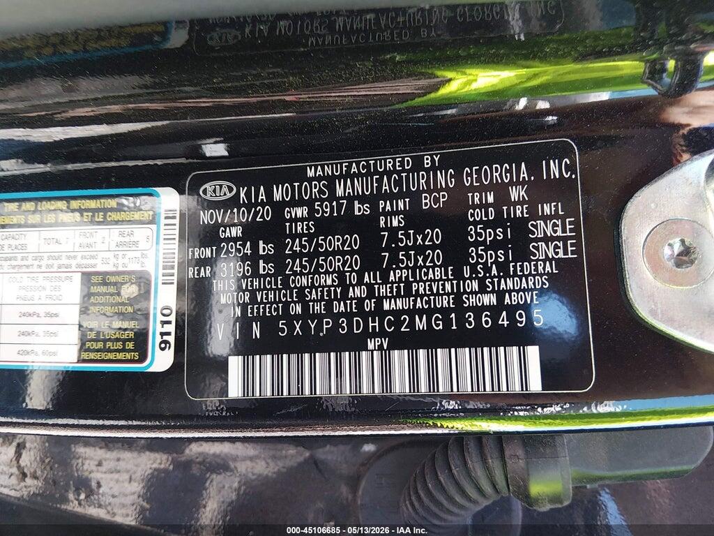 5XYP3DHC2MG136495 2021 KIA TELLURIDE photo no. 9