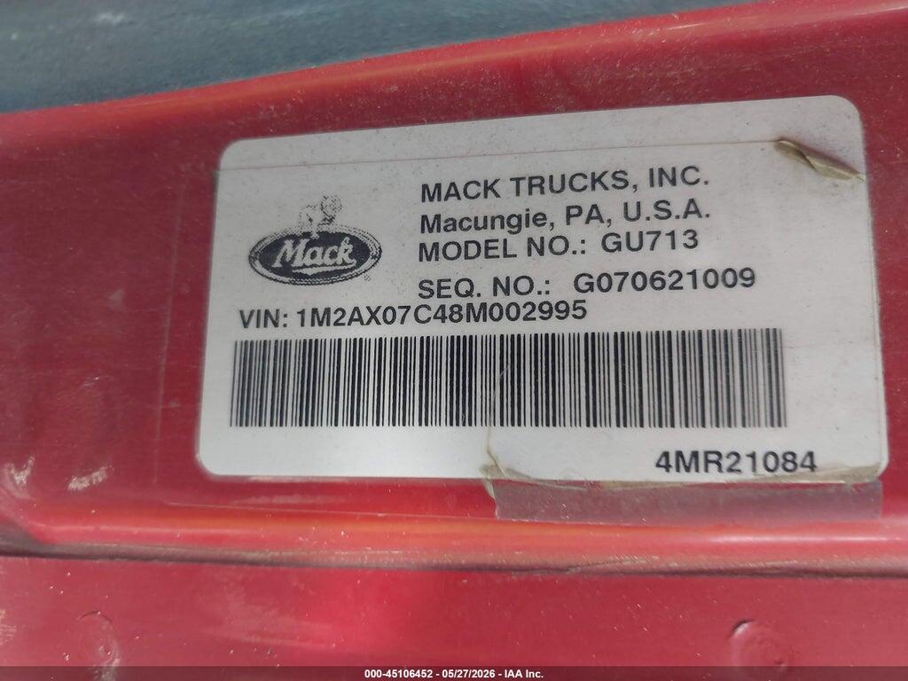 1M2AX07C48M002995 2008 MACK 700 photo no. 8