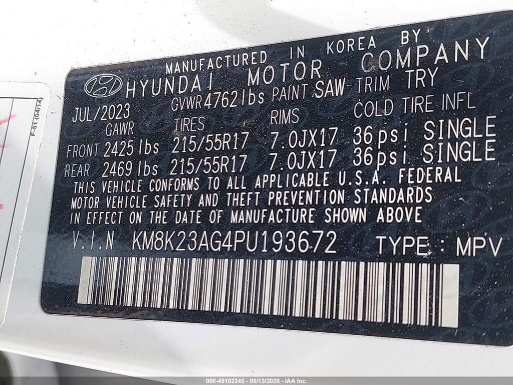 KM8K23AG4PU193672 2023 HYUNDAI KONA ELECTRIC photo no. 9