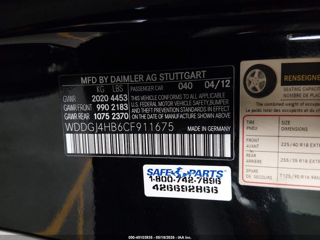 WDDGJ4HB6CF911675 2012 MERCEDES-BENZ C 250 photo no. 9