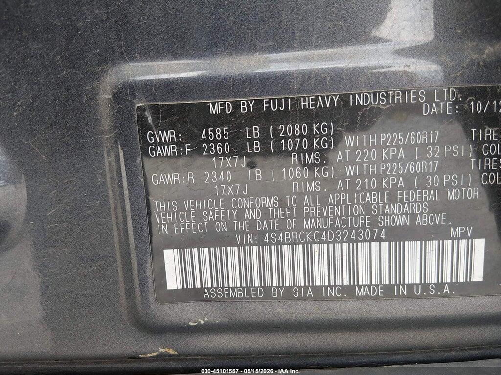 4S4BRCKC4D3243074 2013 SUBARU OUTBACK photo no. 9