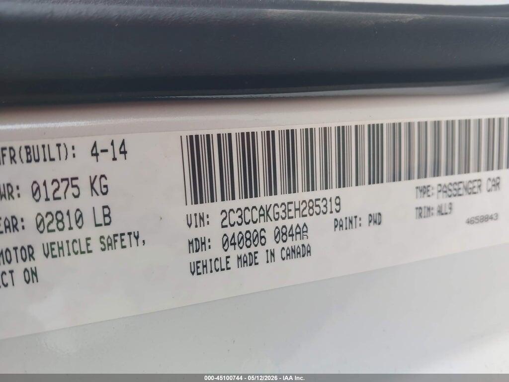 2C3CCAKG3EH285319 2014 CHRYSLER 300C photo no. 9